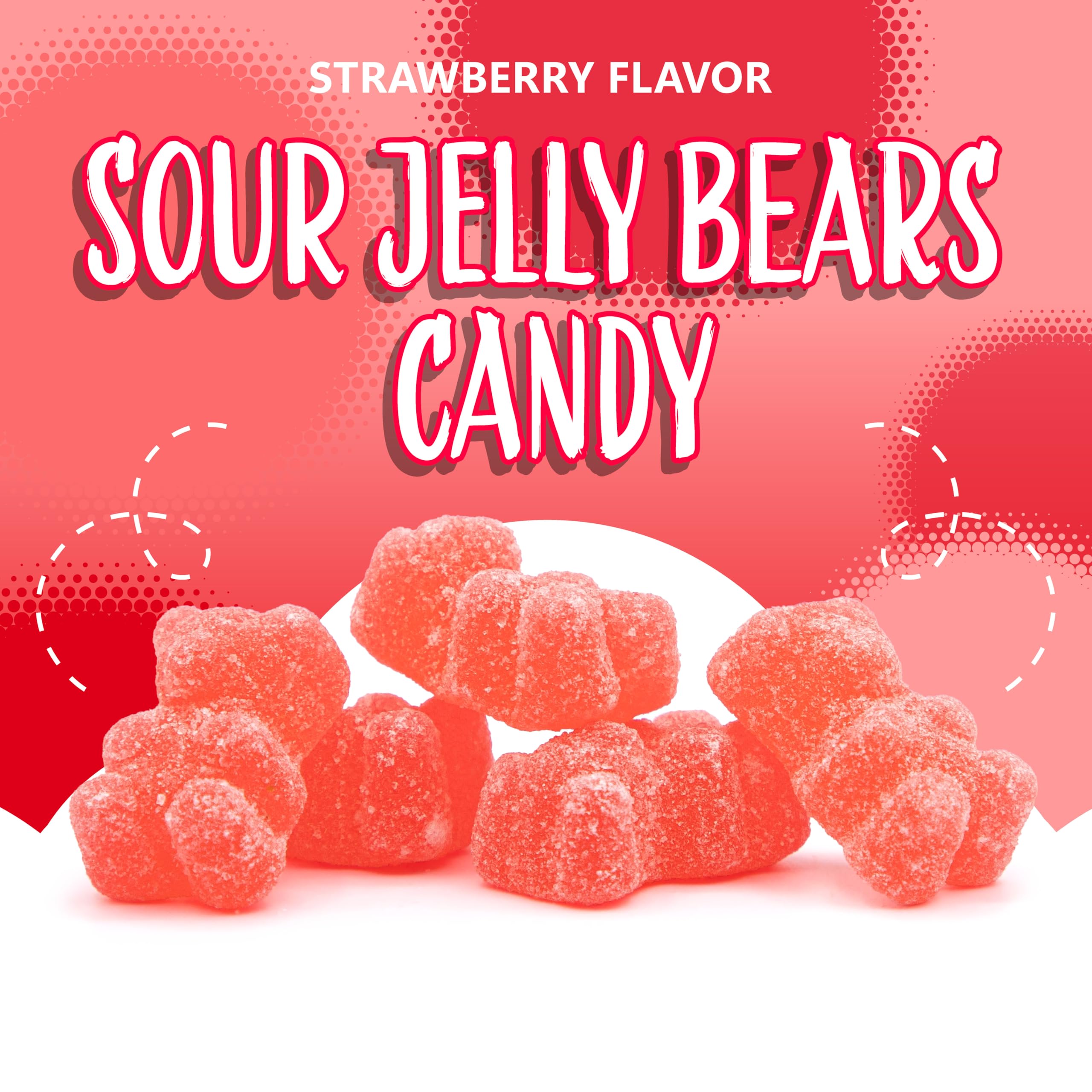 Amazon.com : Sour Bears Gummy Candy, Strawberry Gummies, Gelatin